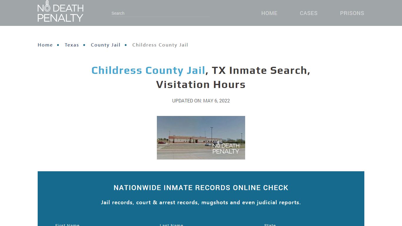 Childress County Jail, TX Inmate Search, Visitation Hours